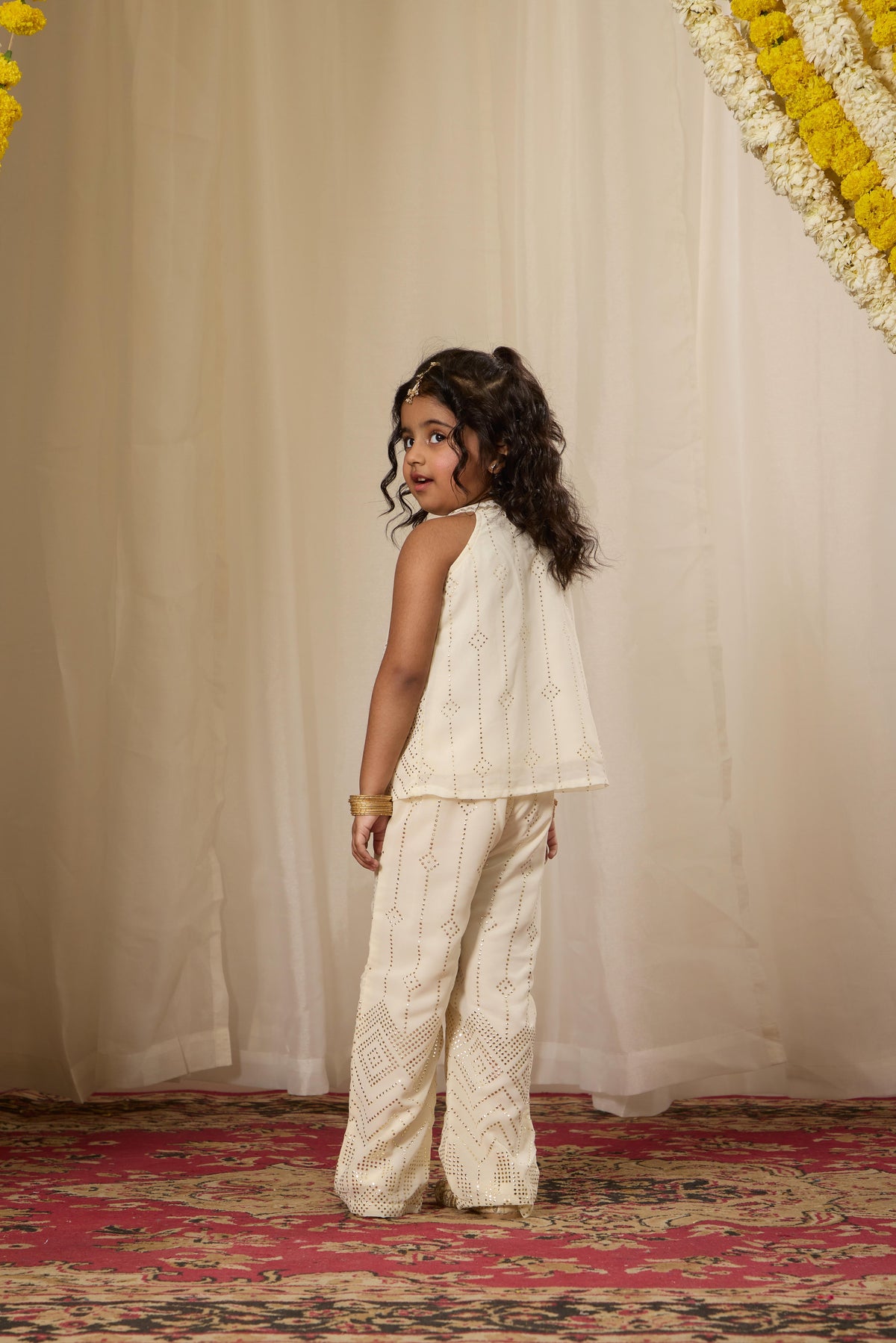 Alaya Kids Ivory Glow Co-ord Set