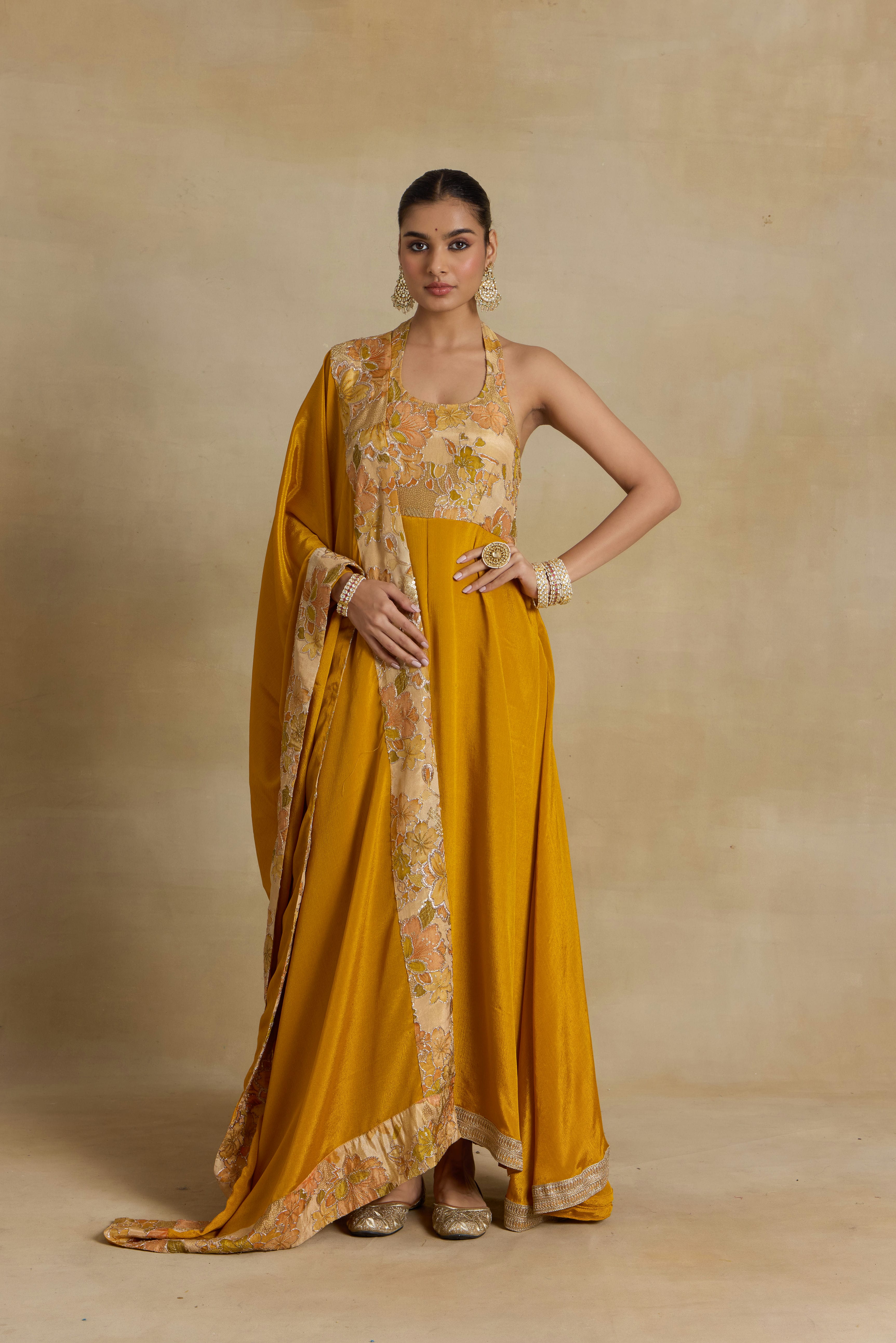 Alaya Noor Sunflower Glow Anarkali Set