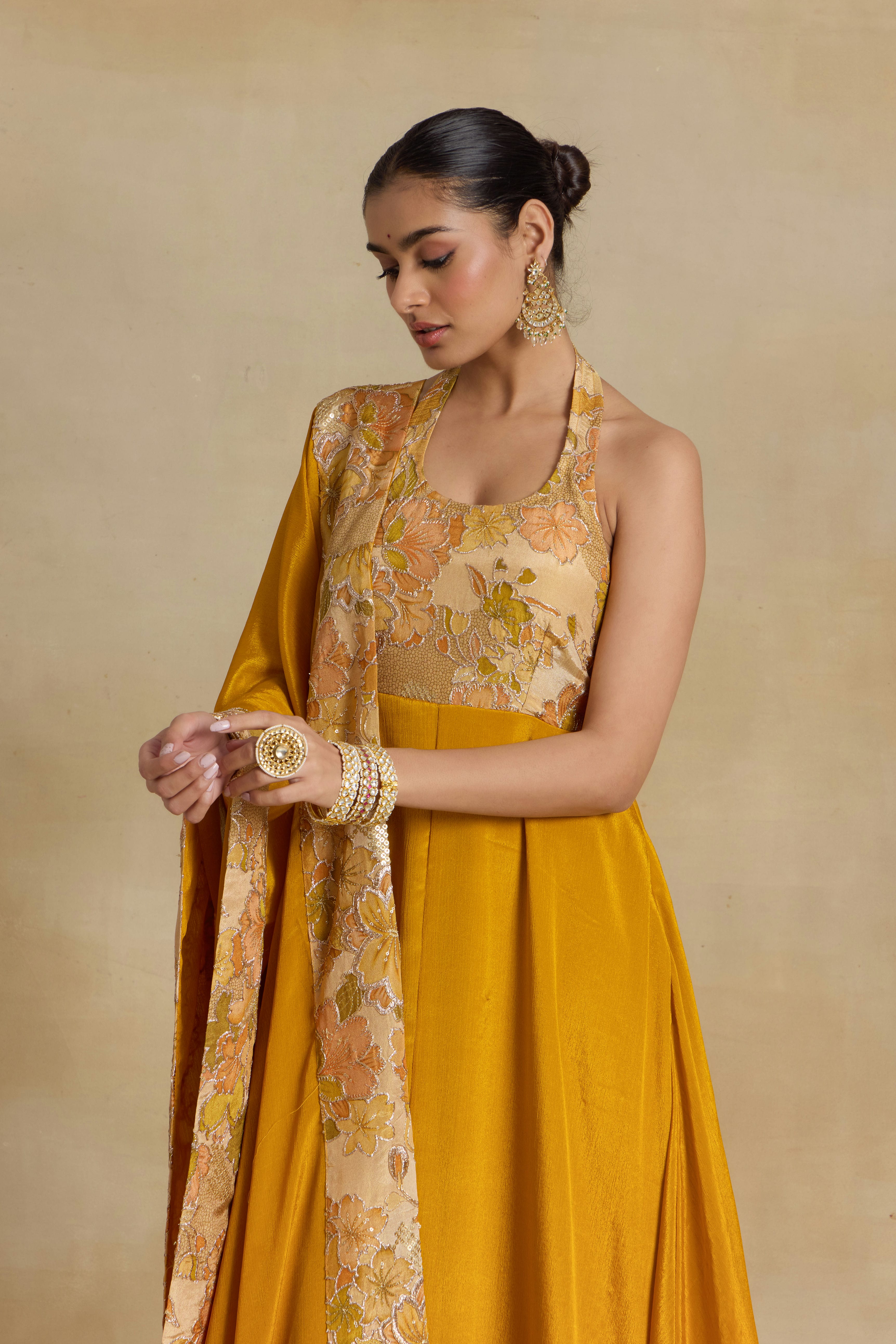 Alaya Noor Sunflower Glow Anarkali Set