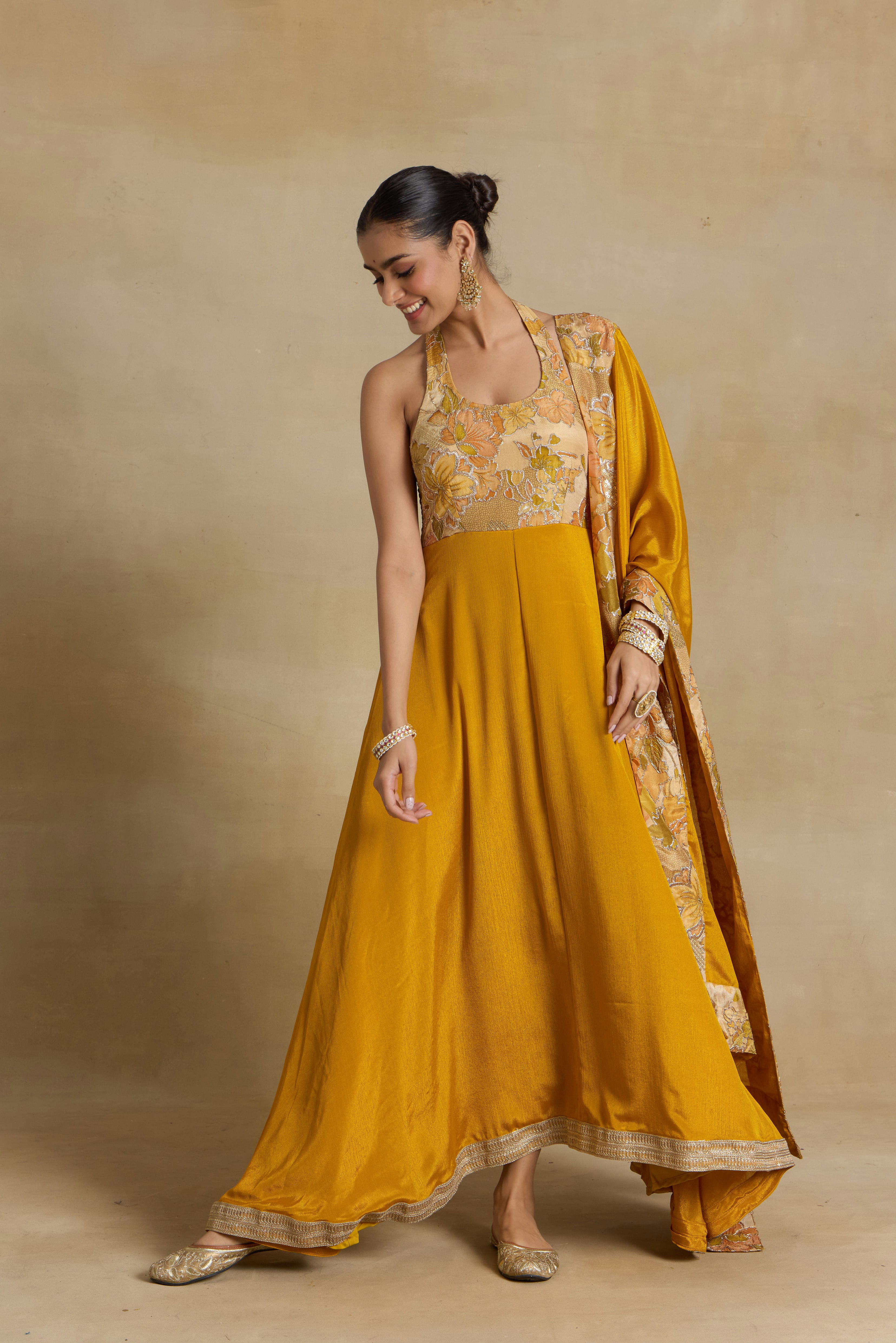 Alaya Noor Sunflower Glow Anarkali Set