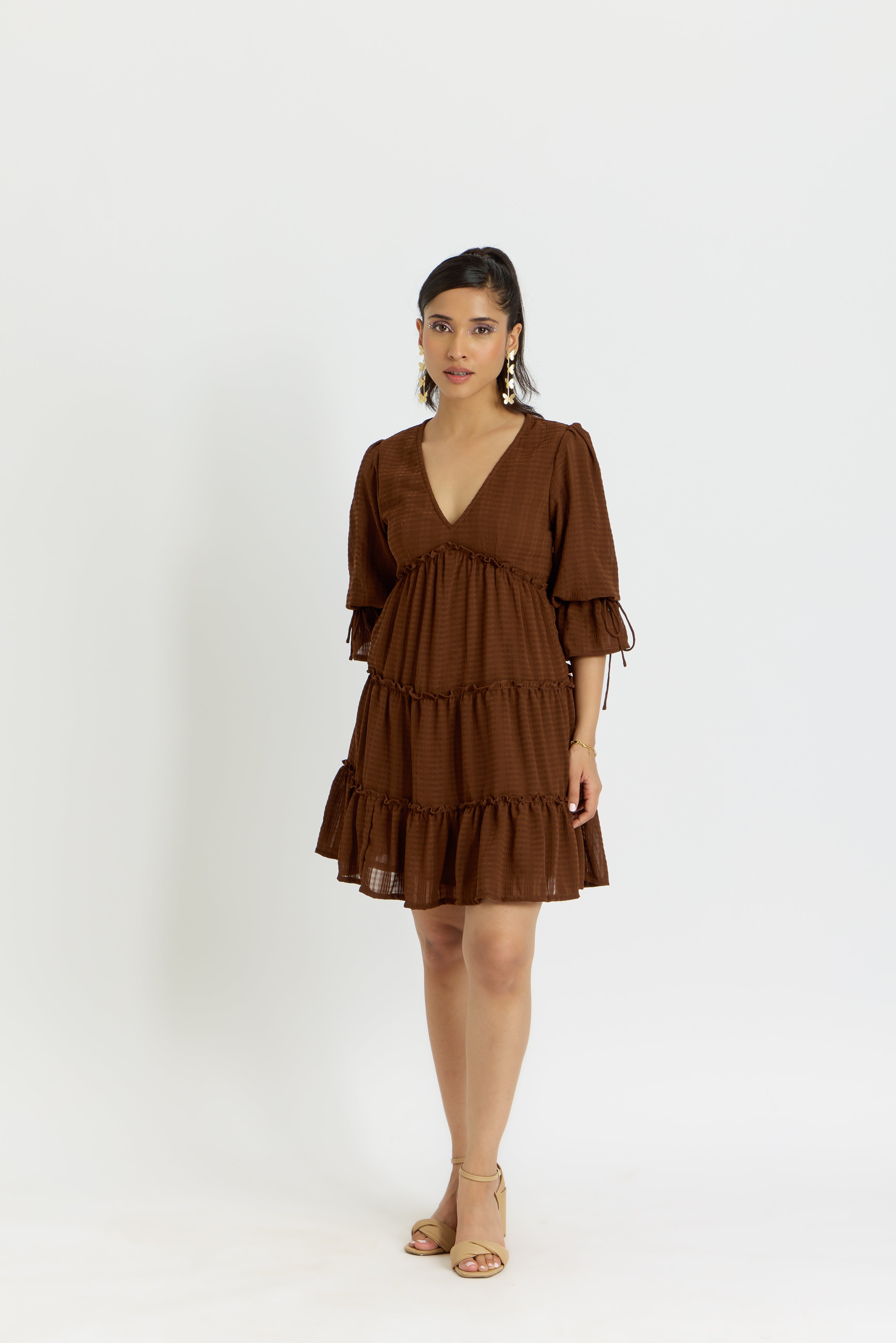 Alaya Cairo Short Tiered Dress