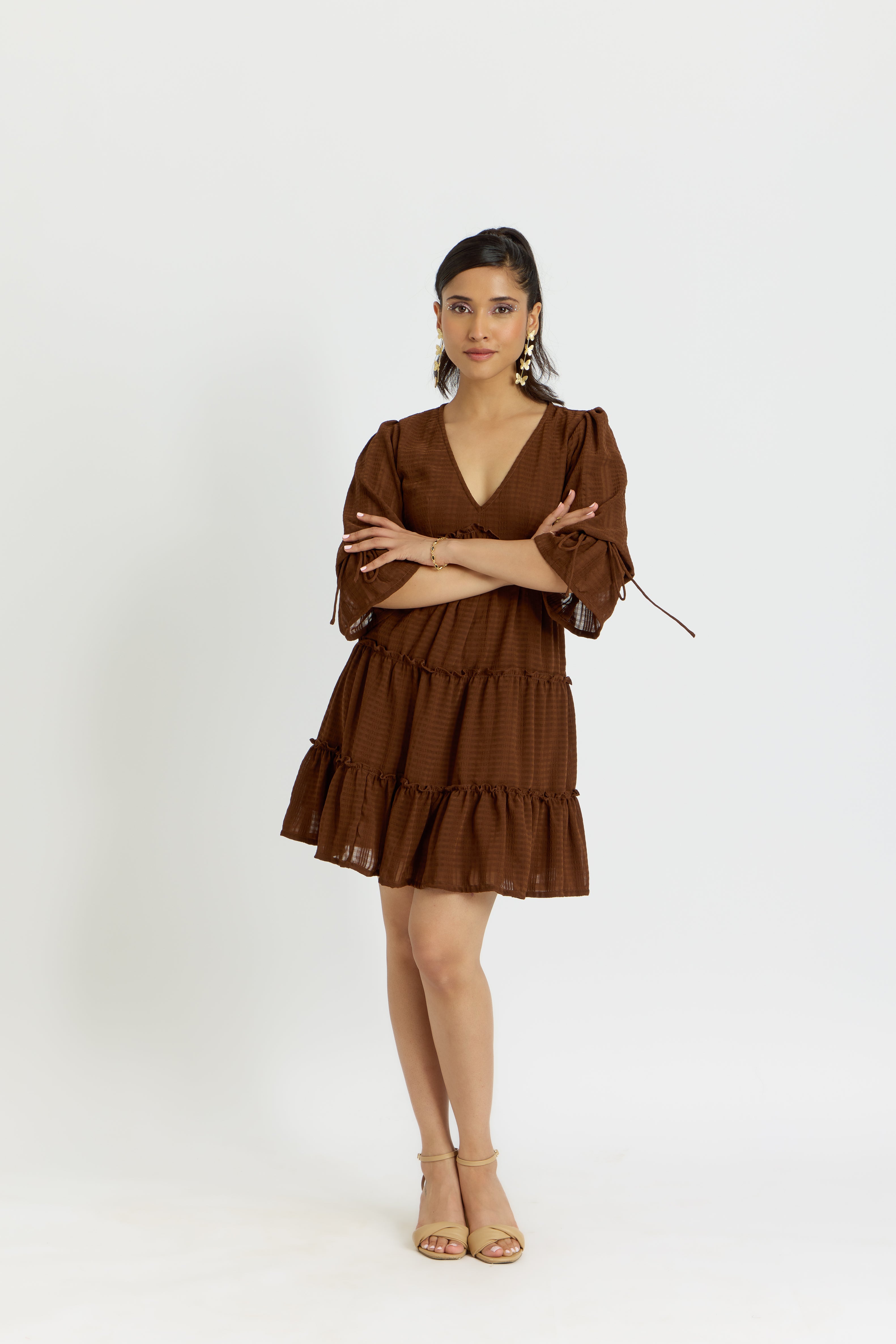 Alaya Cairo Short Tiered Dress