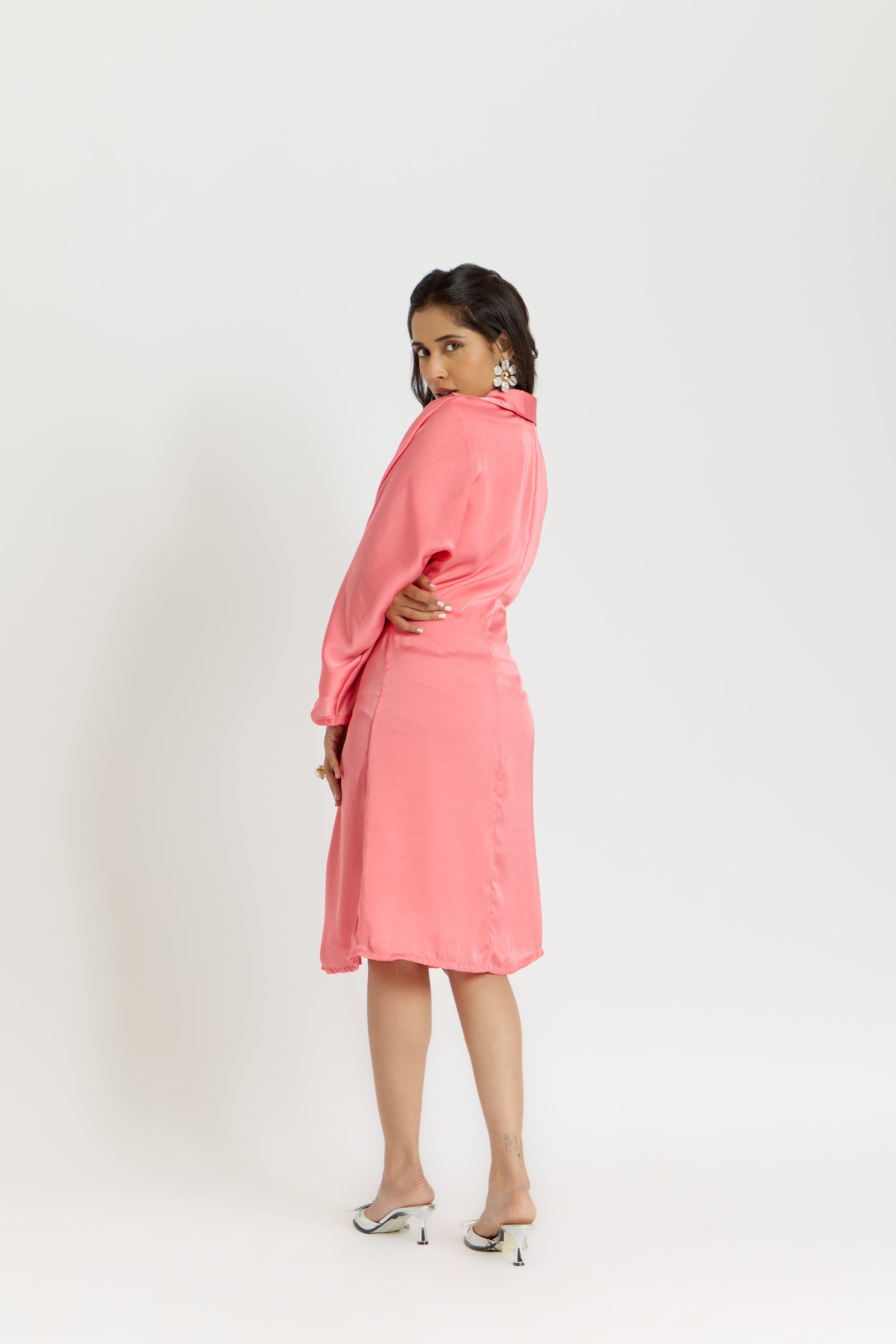 Alaya Cairo Bubblegum Front Knot Dress