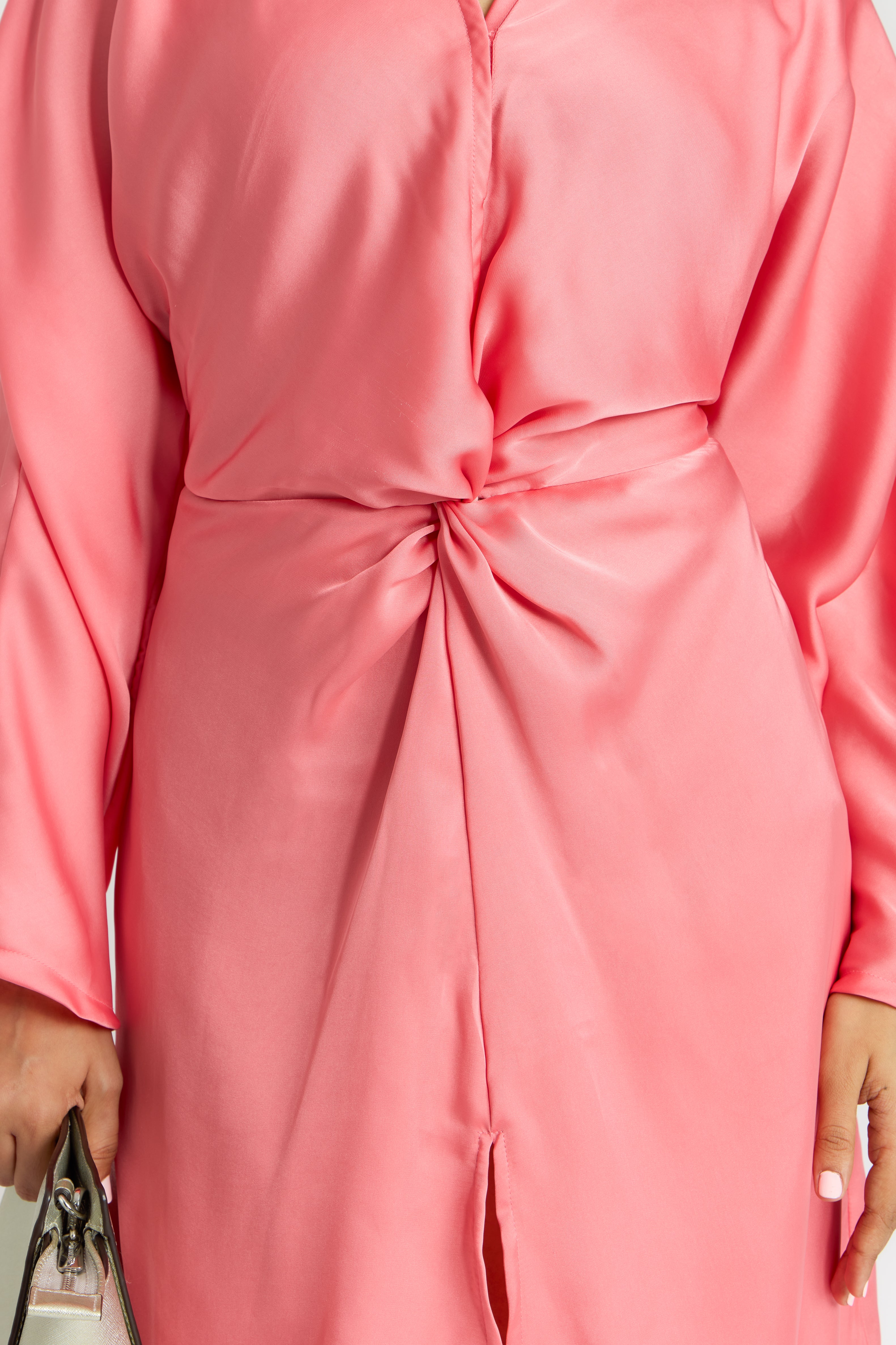 Alaya Cairo Bubblegum Front Knot Dress