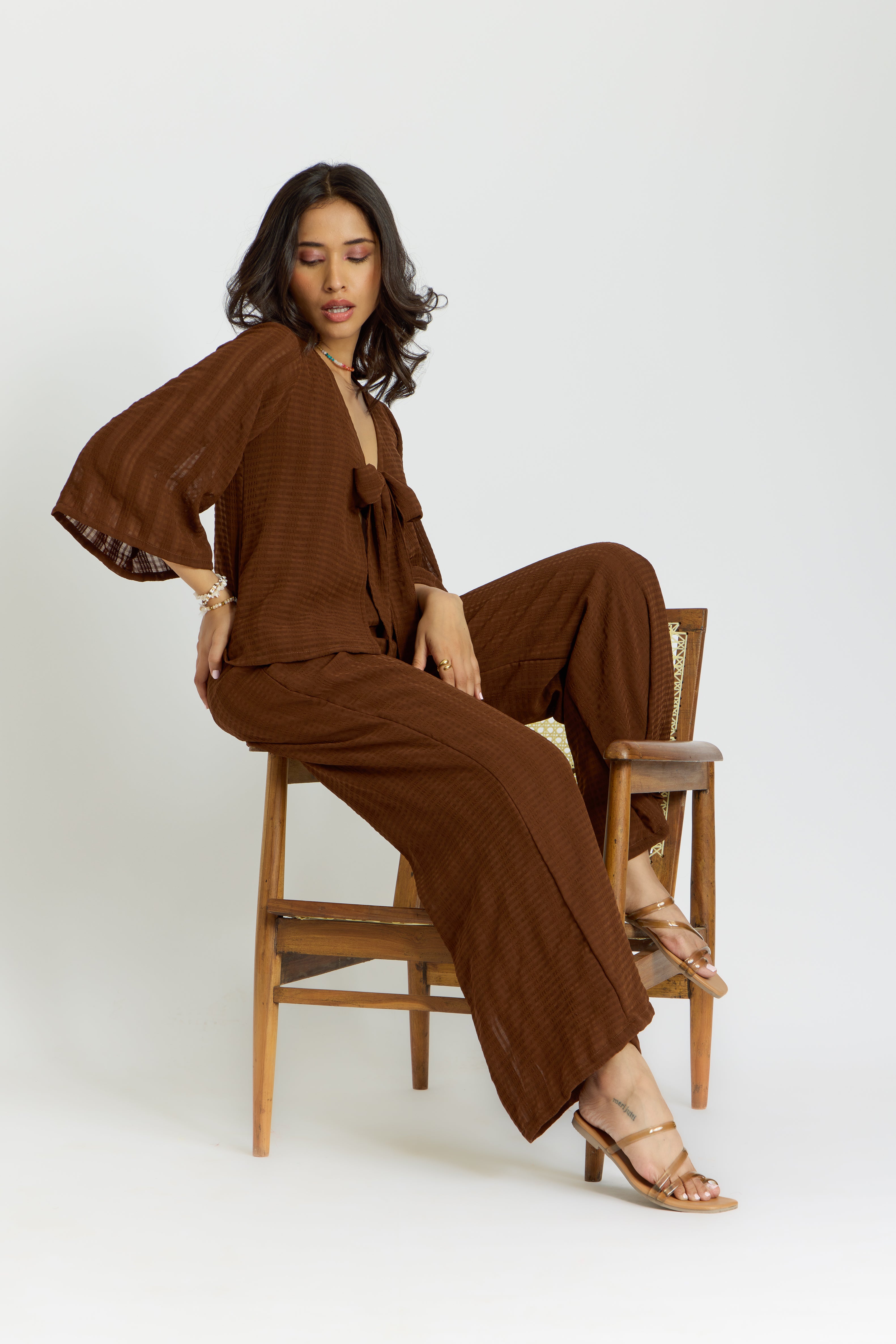 Alaya Cairo Brown Flared Pants