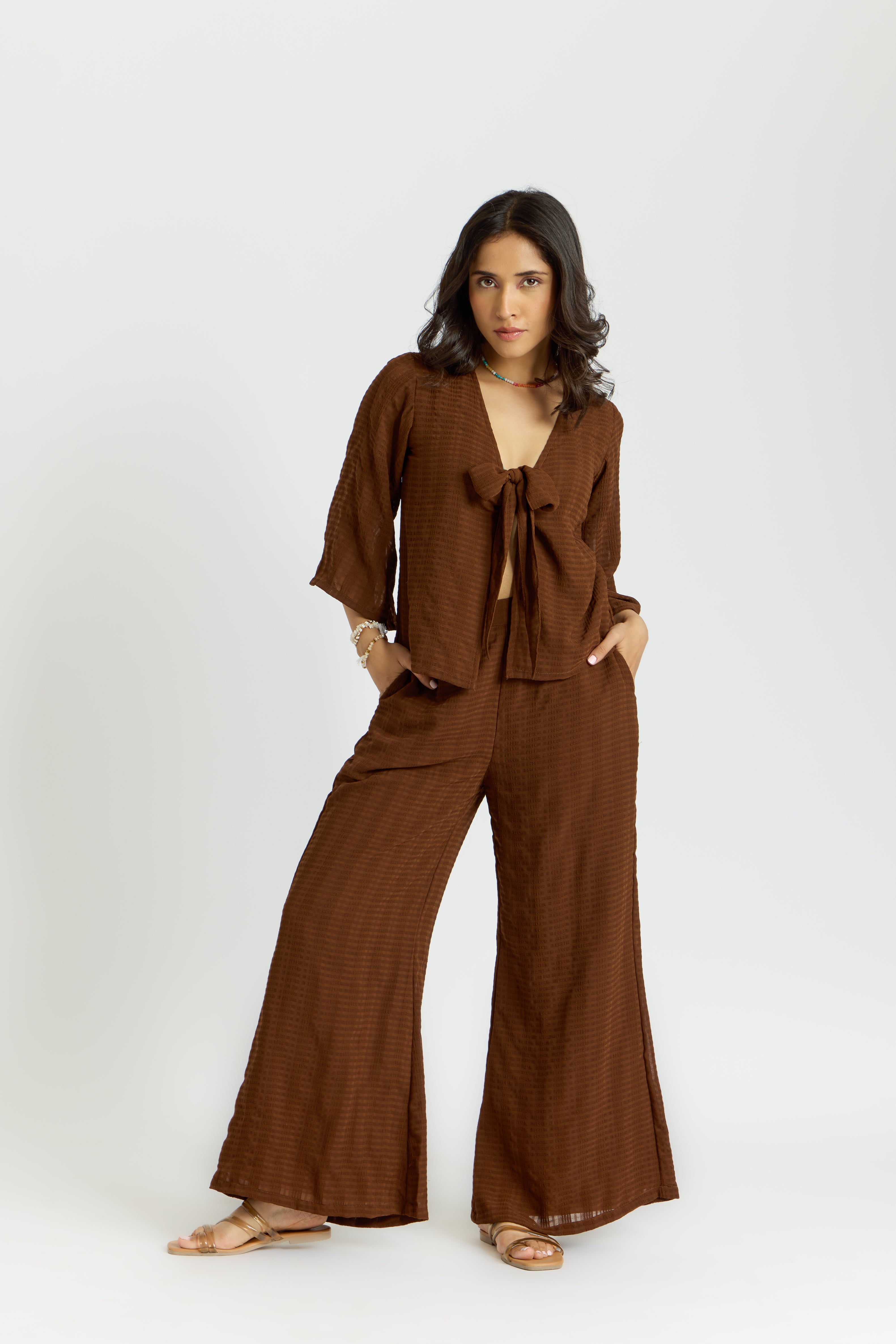 Alaya Cairo Brown Flared Pants