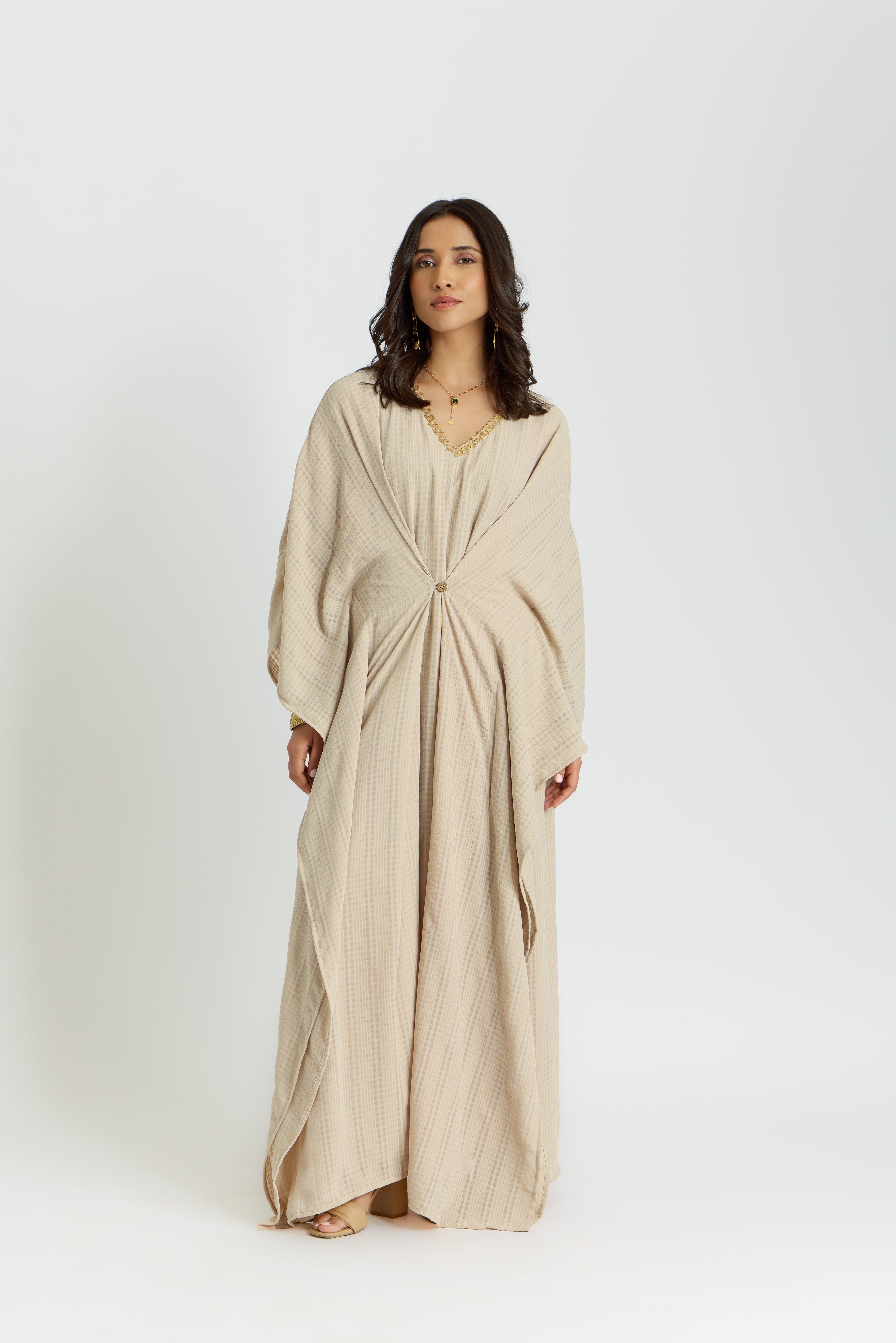 Alaya Cairo Classic Latte Kaftan Dress