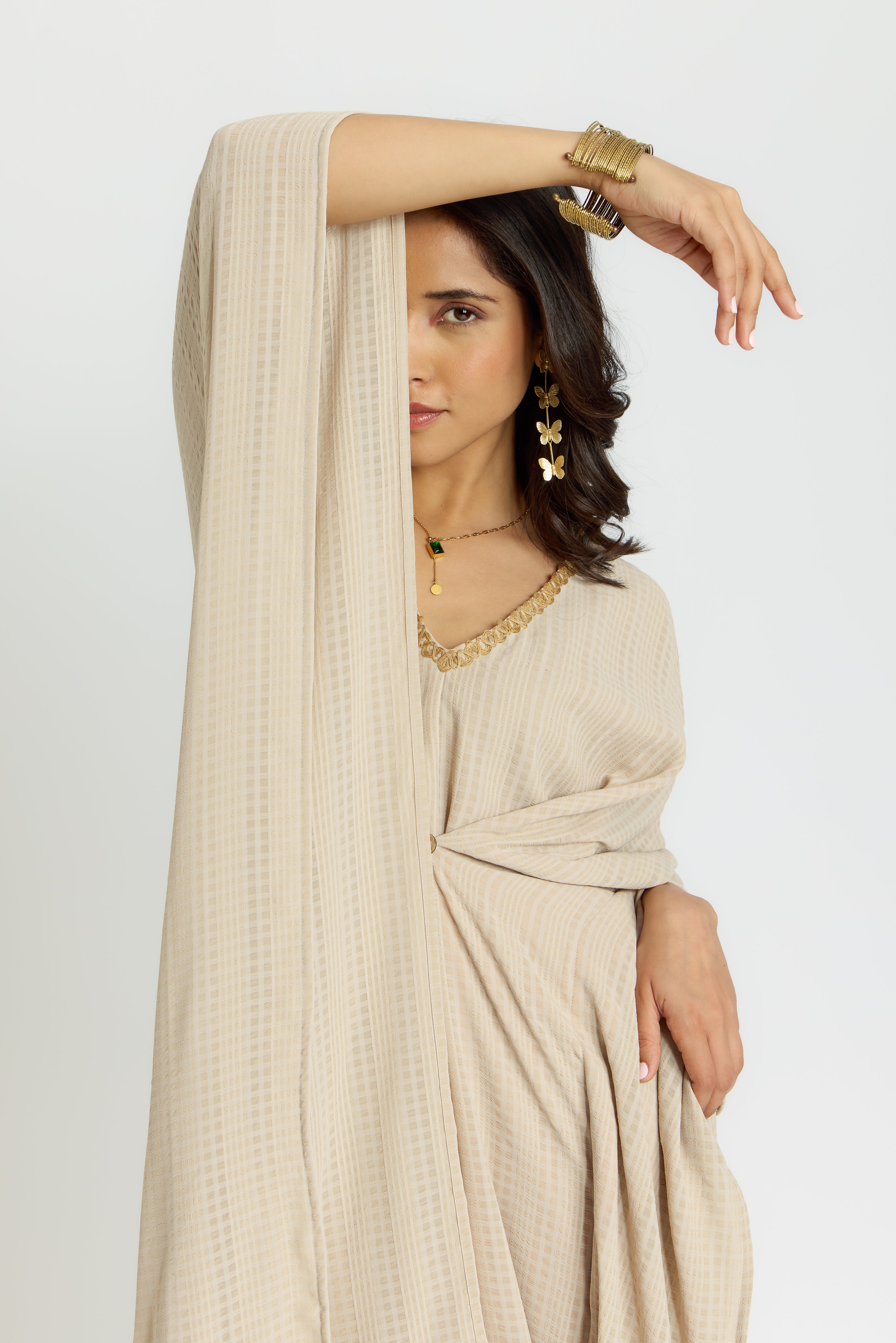 Alaya Cairo Classic Latte Kaftan Dress