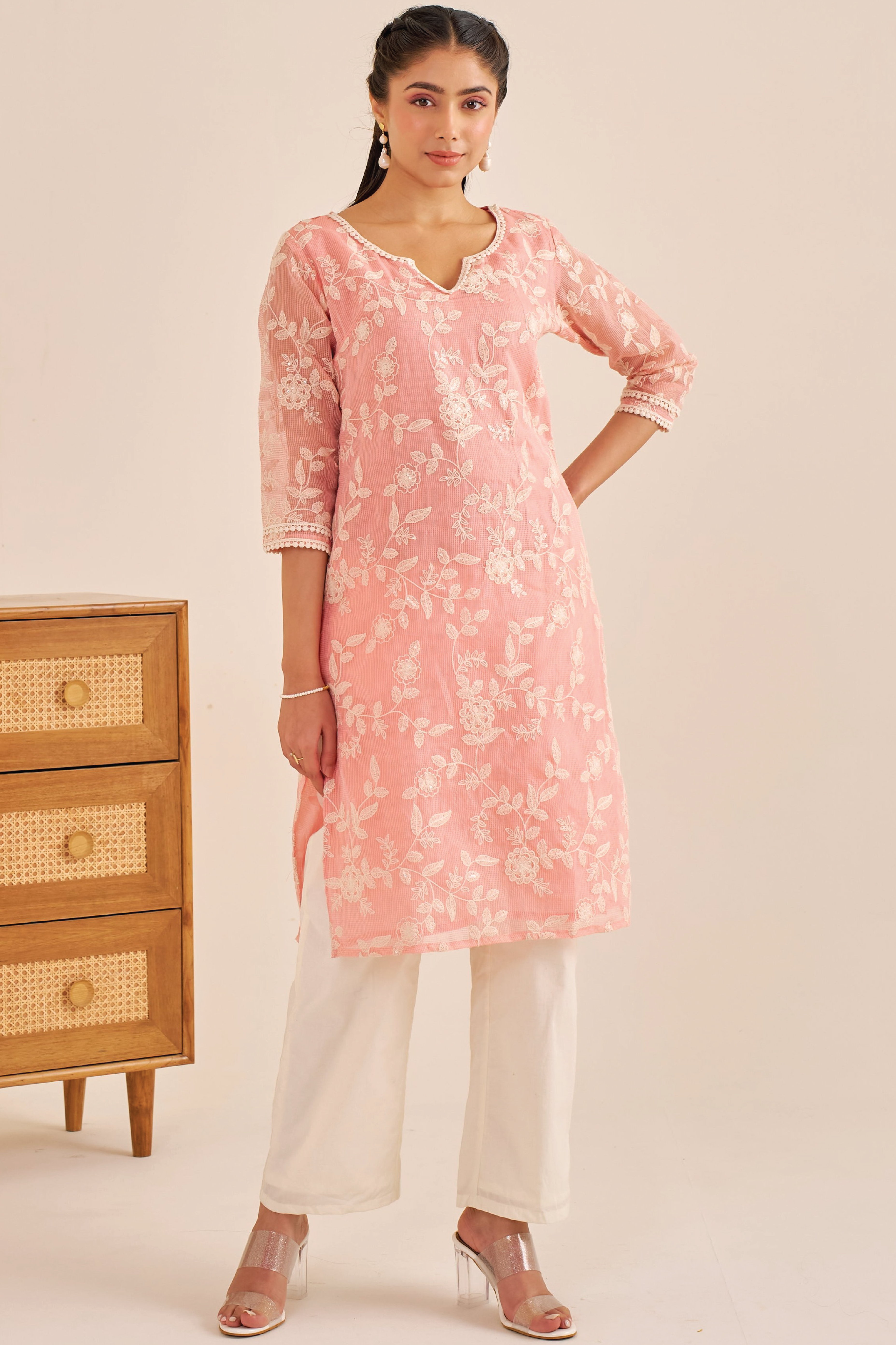 Alaya Meher Soft Pink Classic Kurta