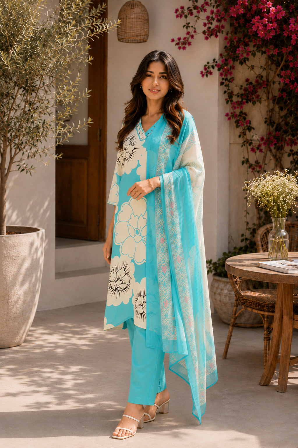 Alaya Select Aqua Bloom Kurta Set 2