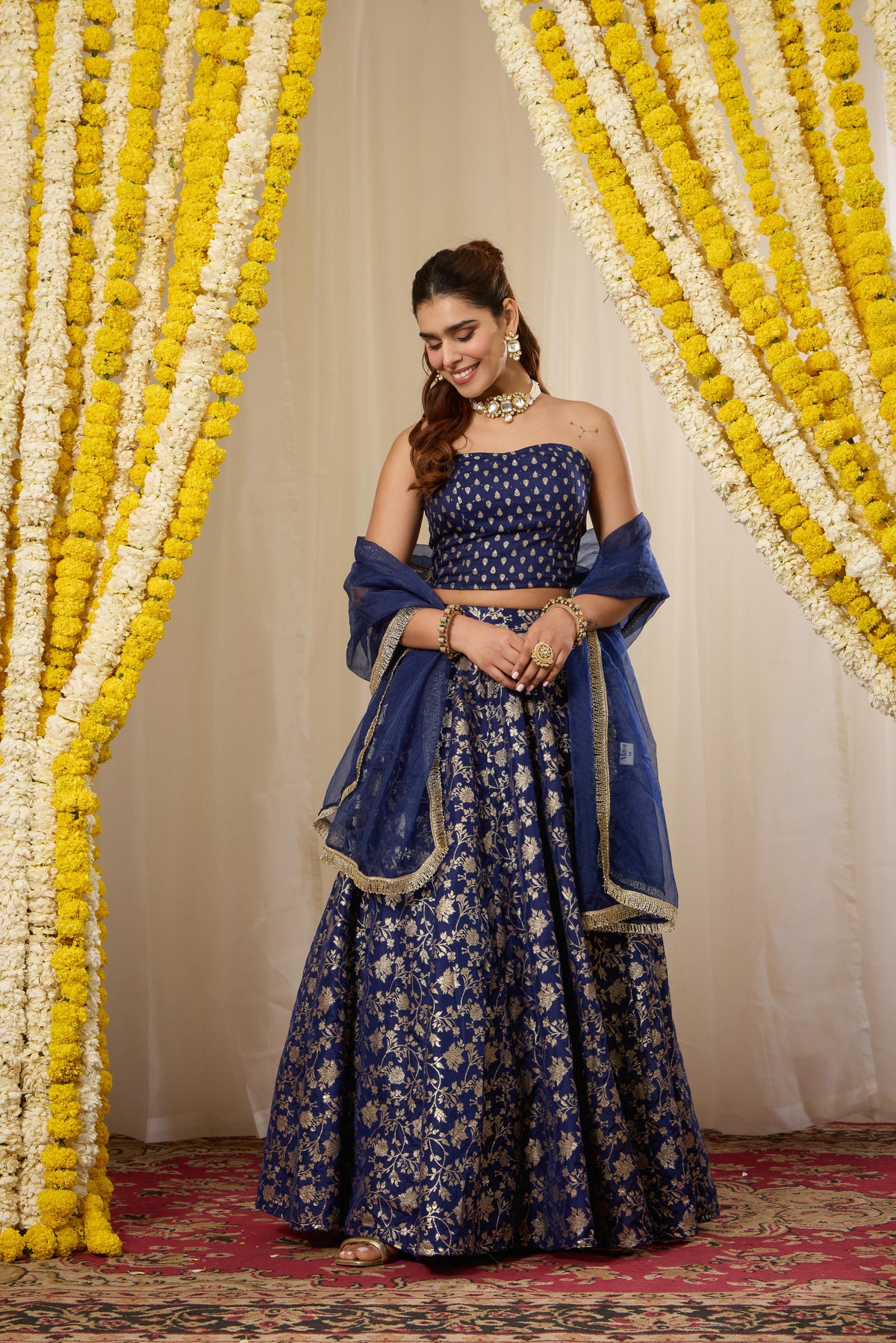 Malang Heritage Blue Lehenga Set