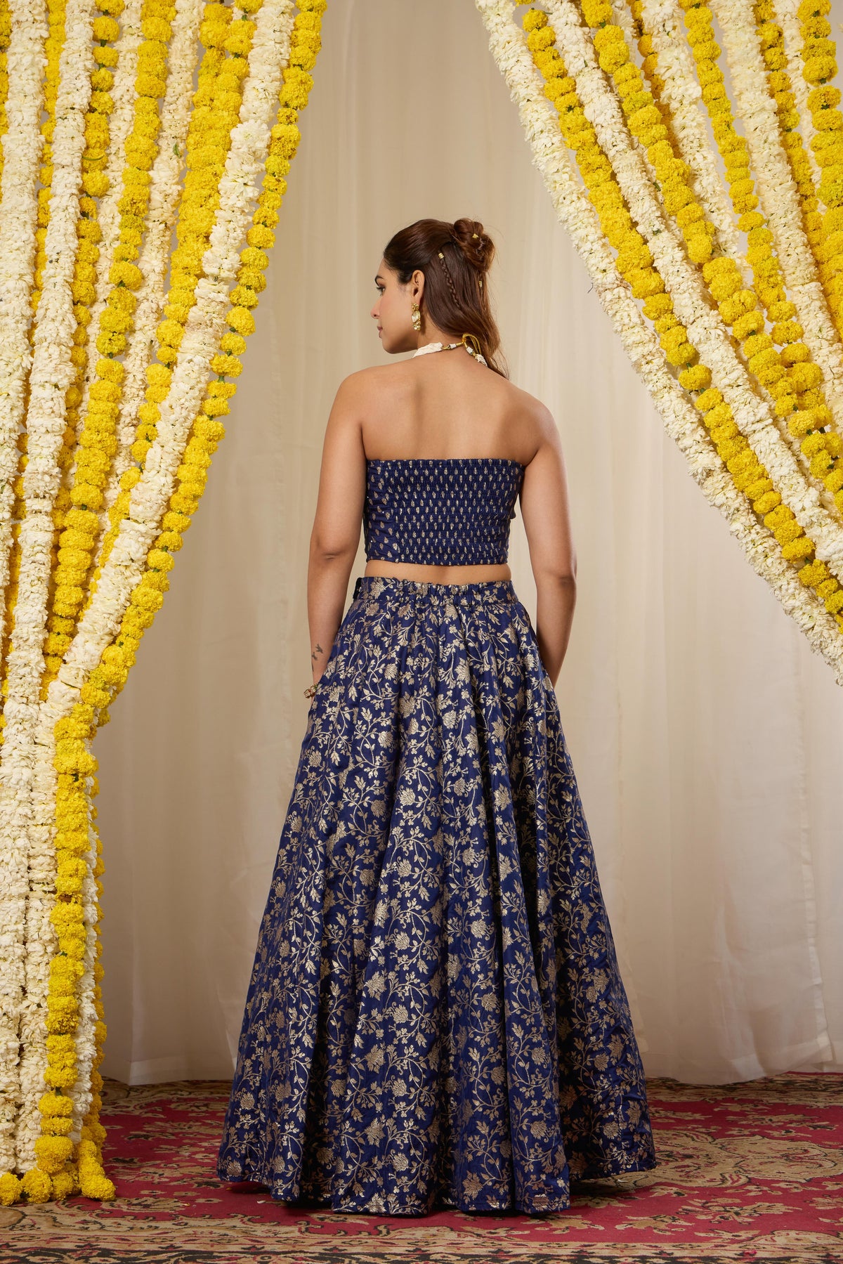 Malang Heritage Blue Lehenga Set