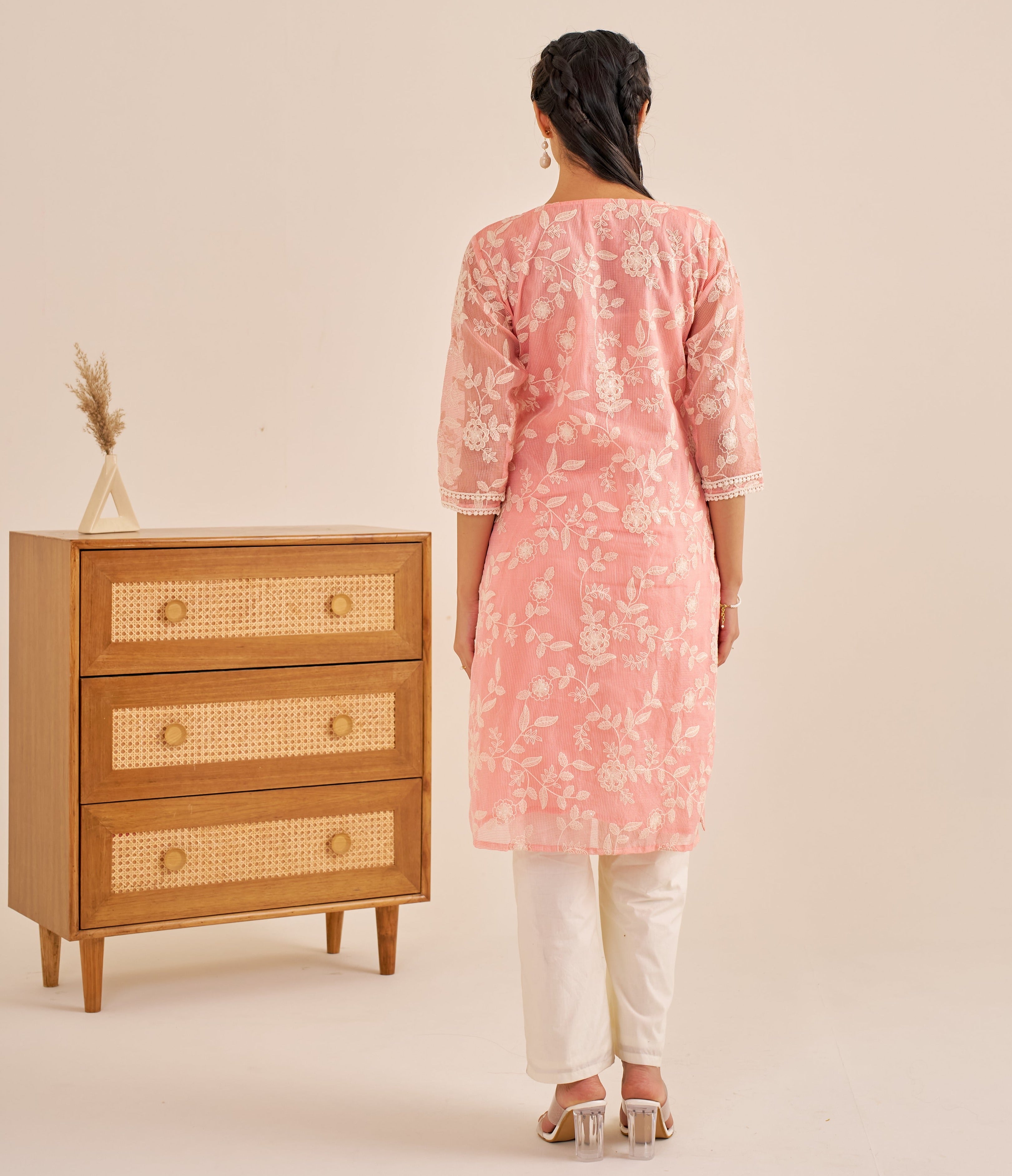 Alaya Meher Soft Pink Classic Kurta Set