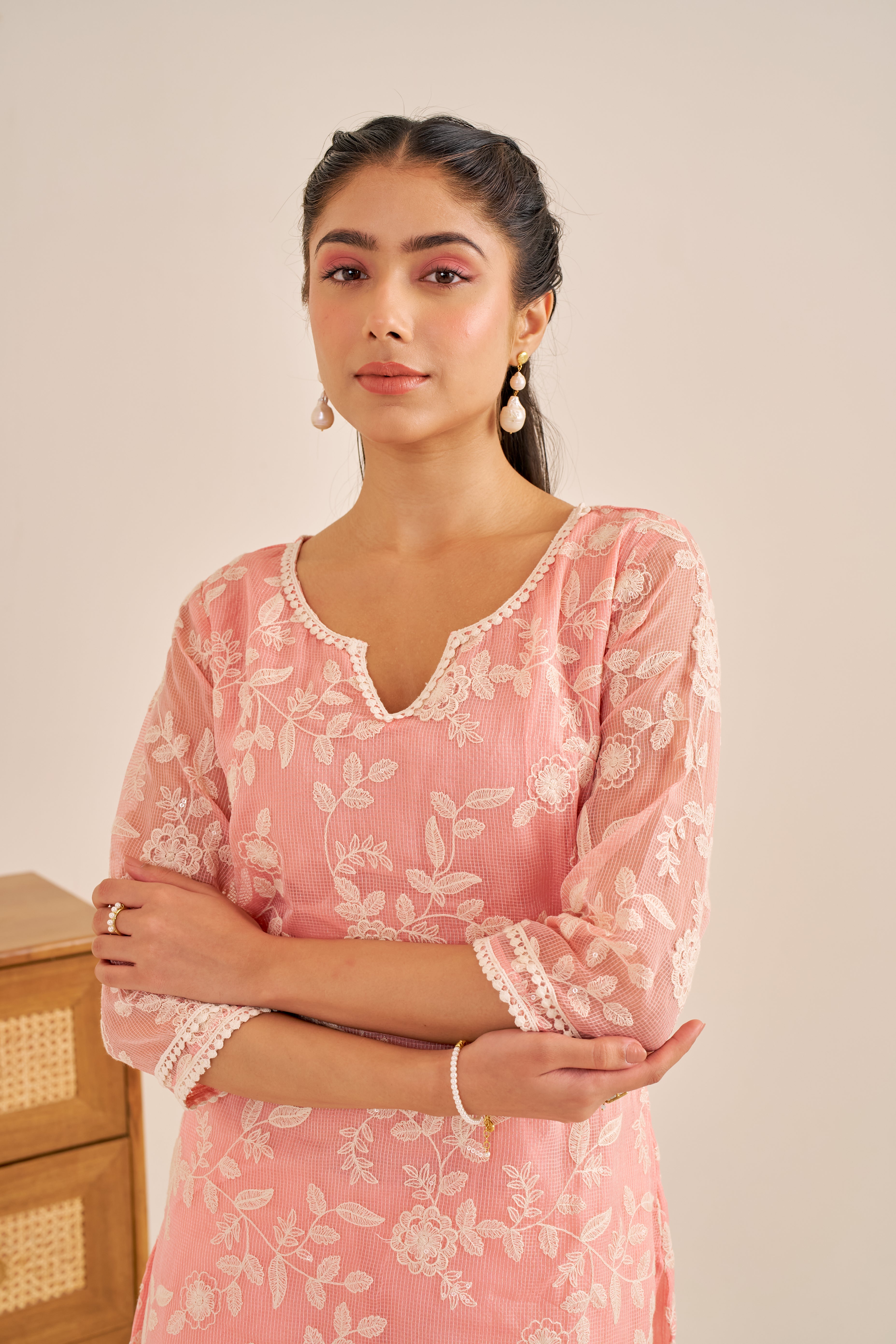 Alaya Meher Soft Pink Classic Kurta