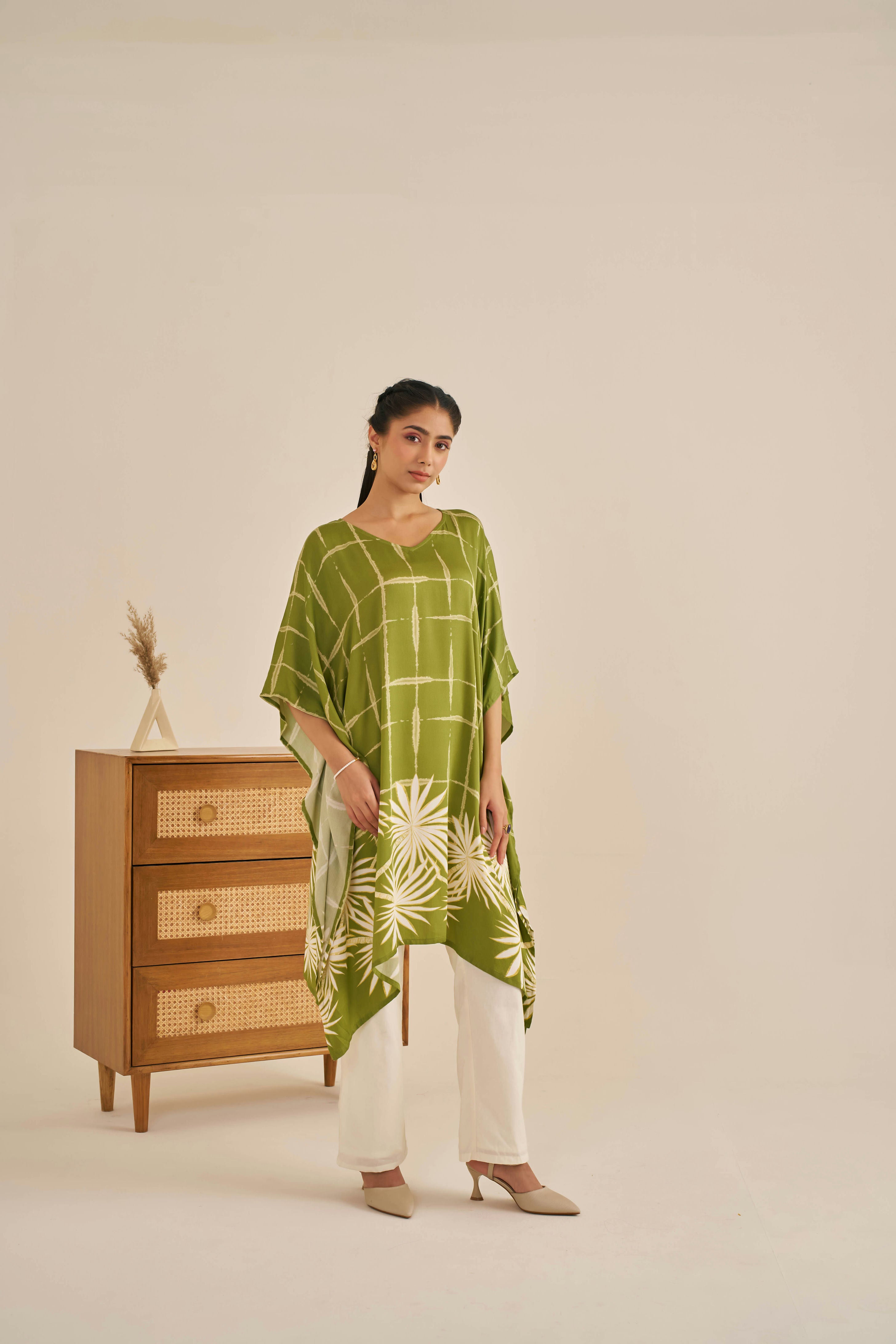 Meher Garden Green Kaftan