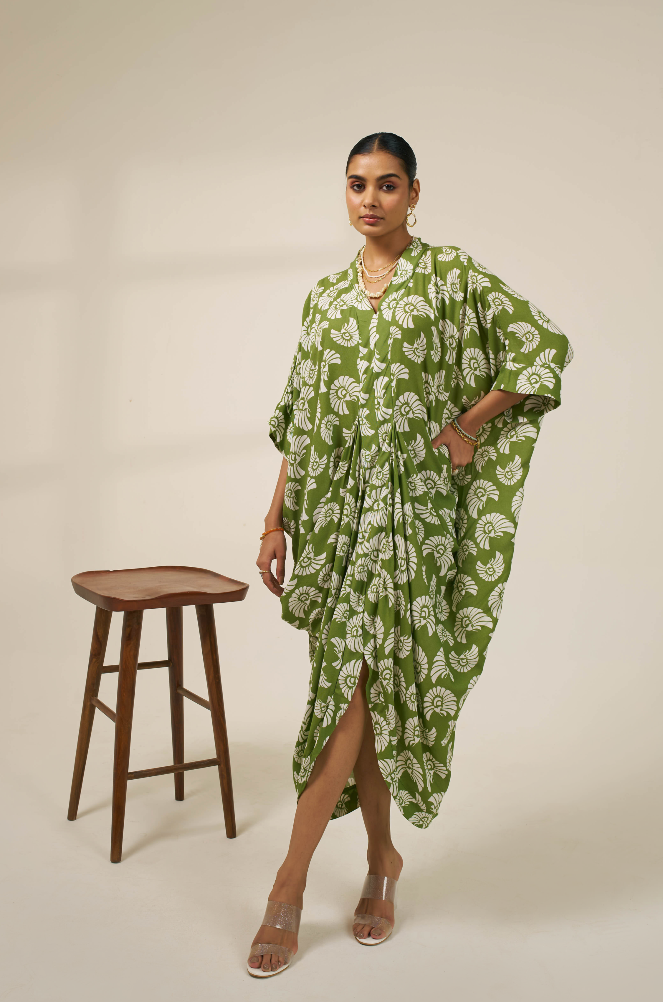 Meher Bahamas Draped Kaftan