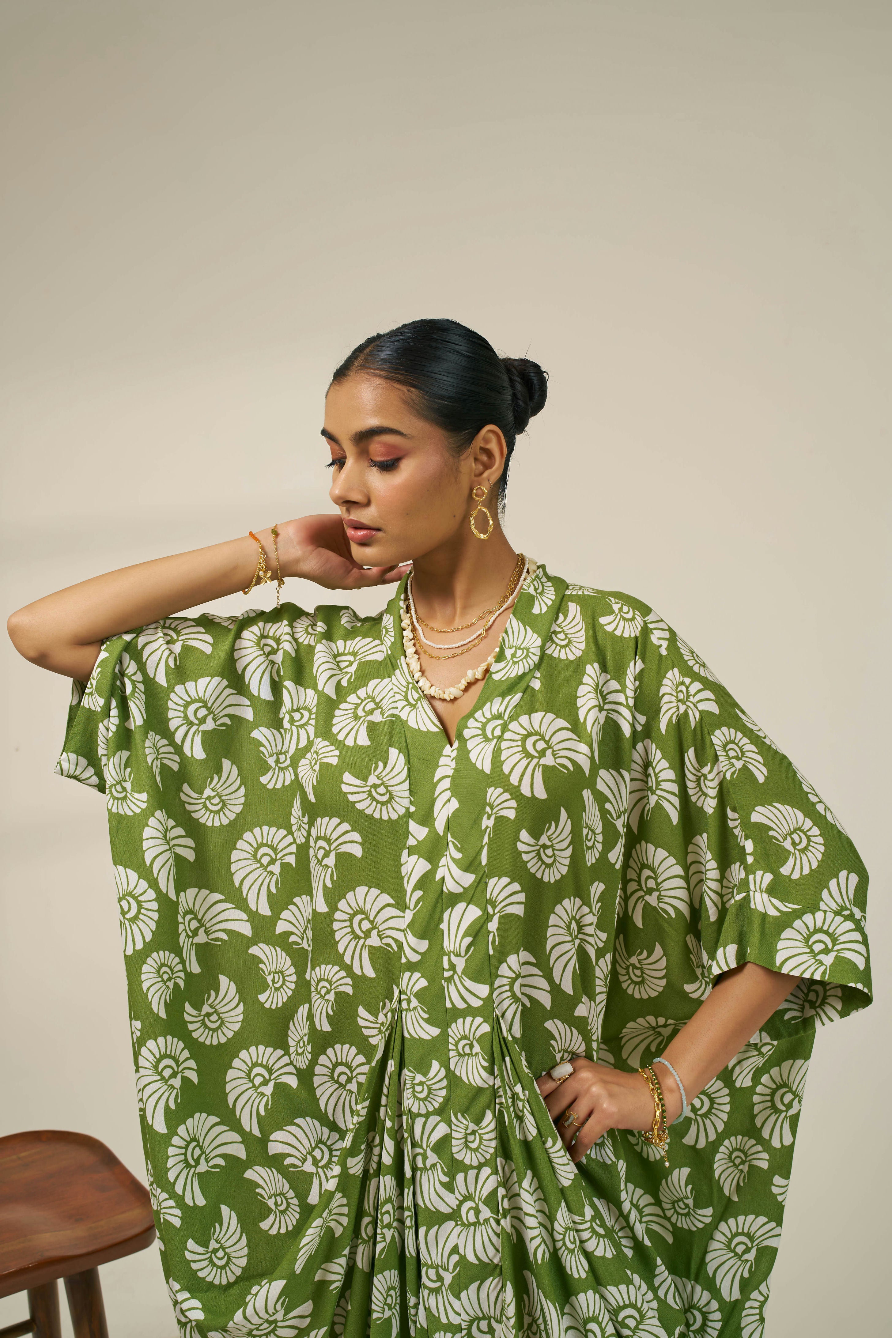 Meher Bahamas Draped Kaftan