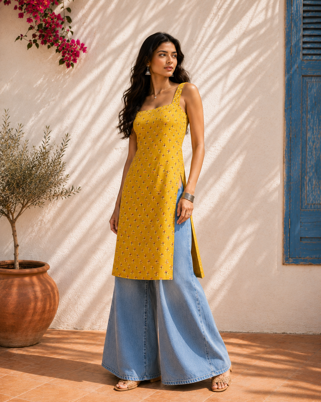 Aahista Marigold Printed Kurti 2