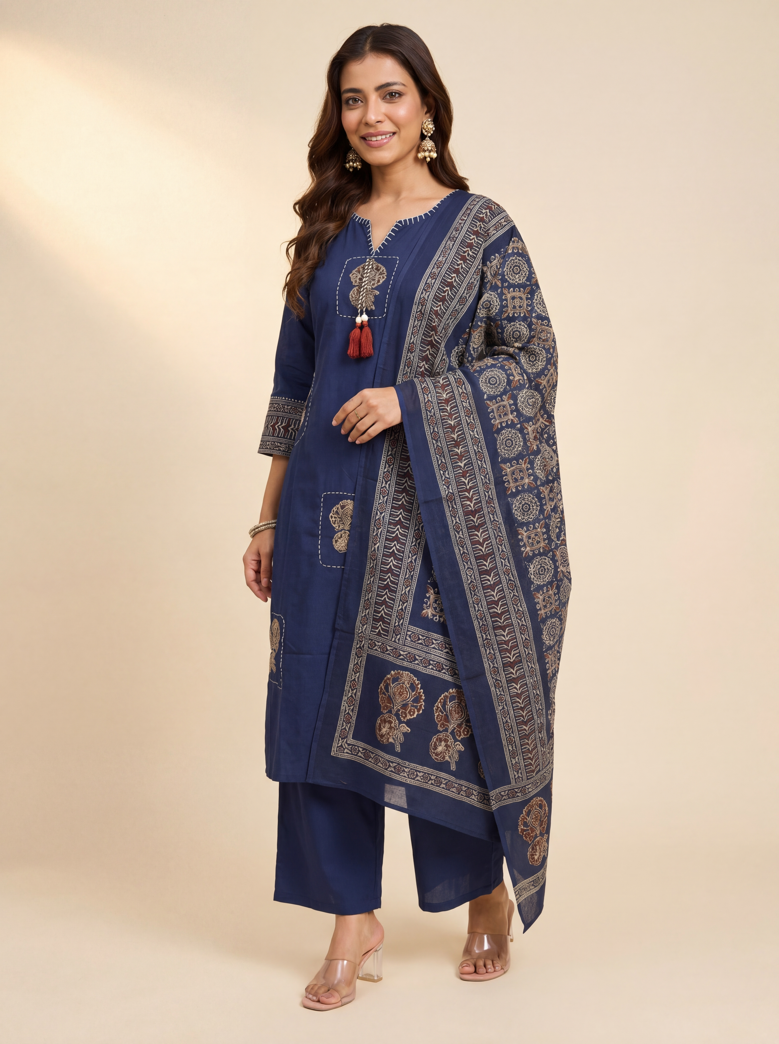 Alaya Select Indigo Ajrakh Kurta Set