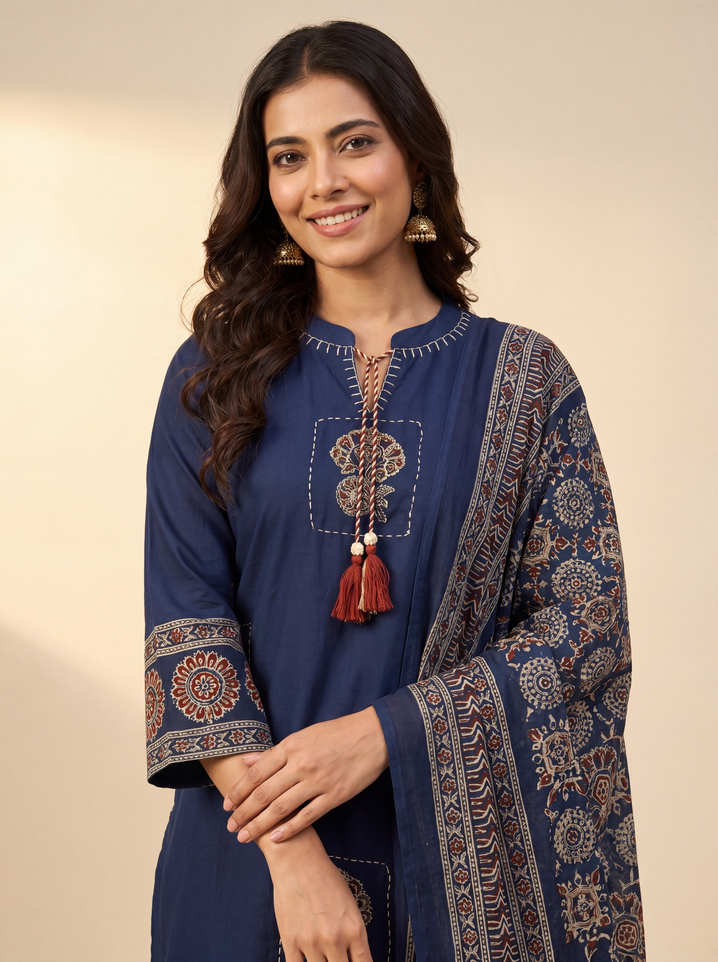 Alaya Select Indigo Ajrakh Kurta Set