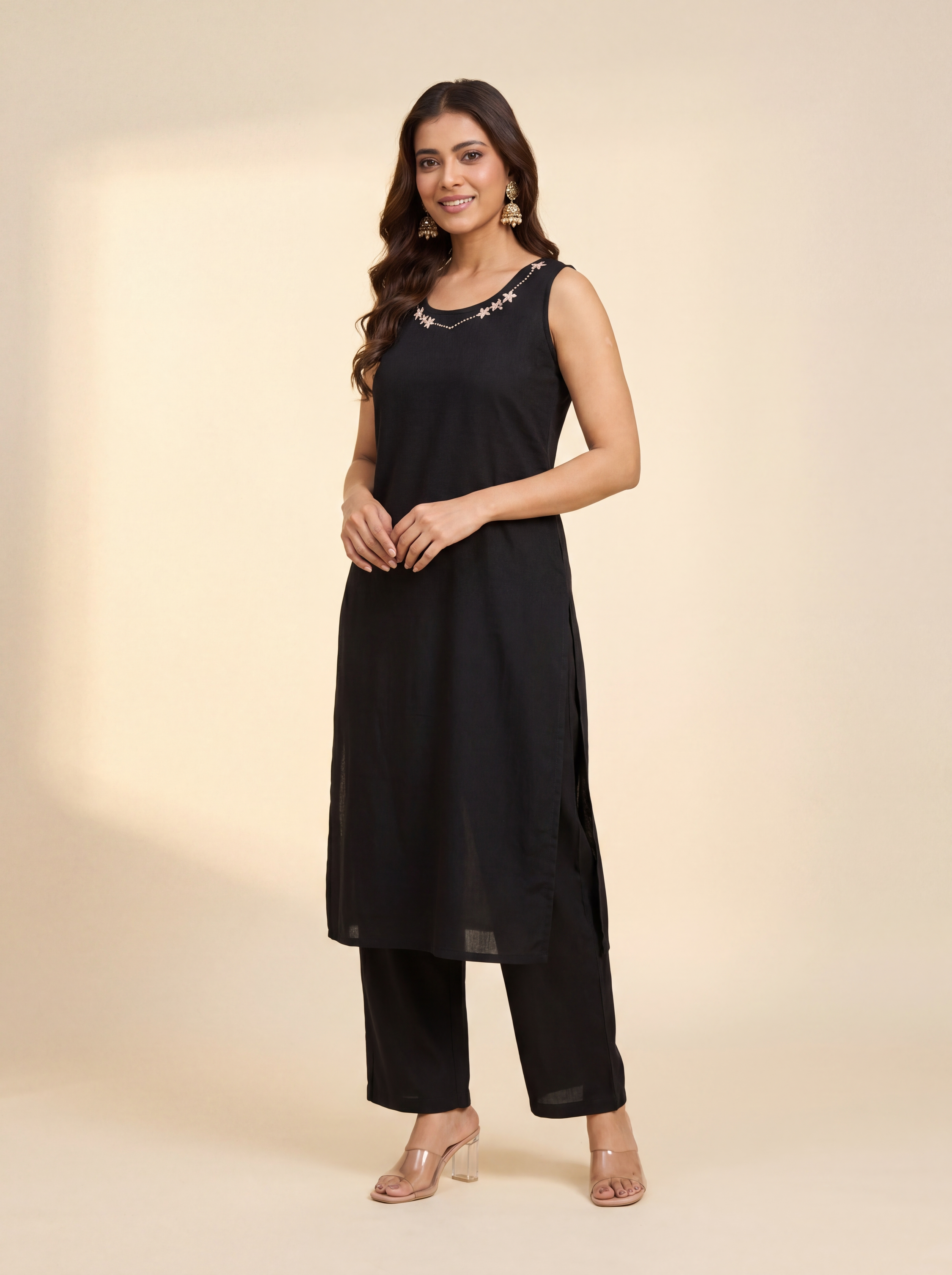 Alaya Select Black Blossom Kurta Set